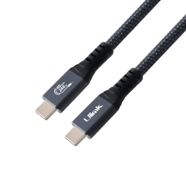Cable USB 4.0 tipo C 240W 40 Gbps 8K 1.8 M / Mod. UL-CBC40